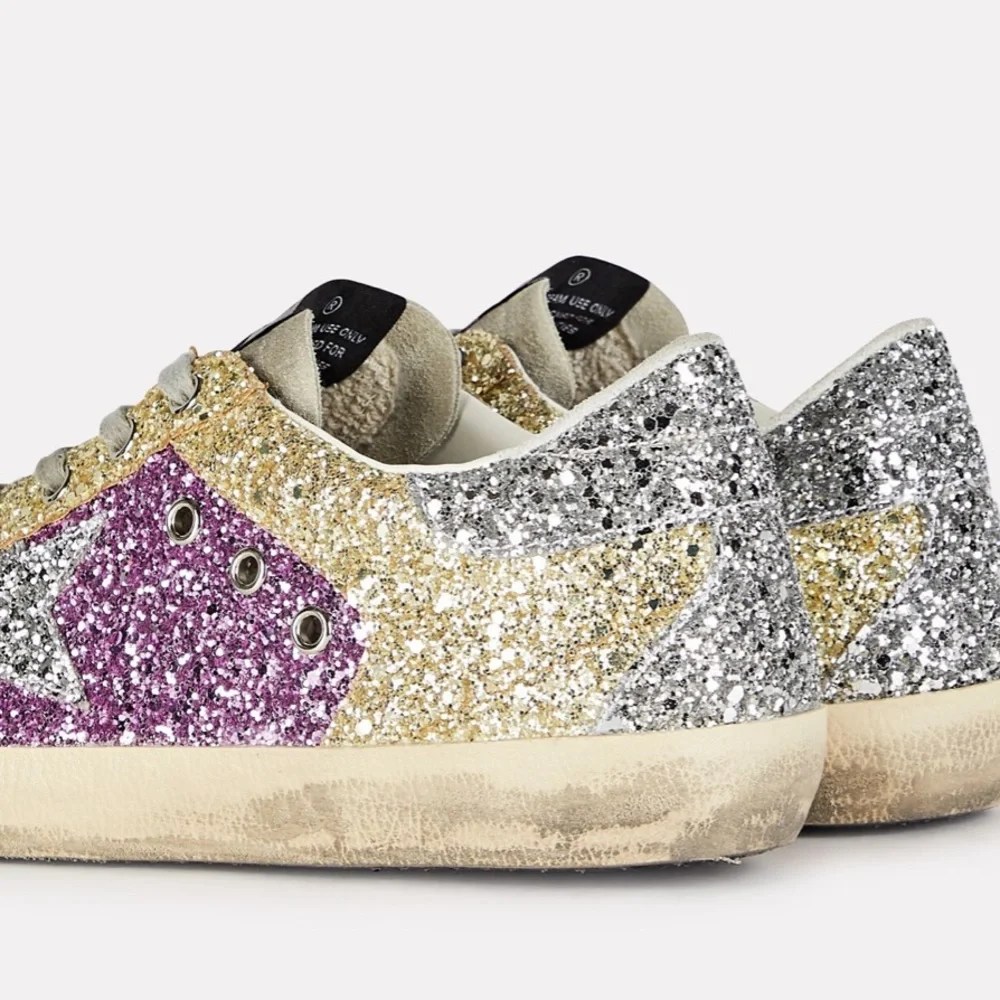 Golden Goose private edit limited edition Glitter superstar low top sneakers 38 - Picture 6 of 9